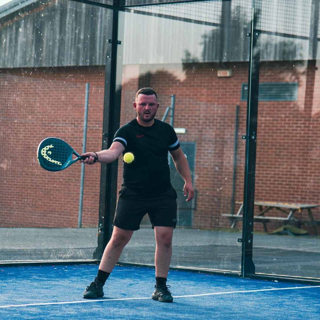 Padel Player Hitting Shot