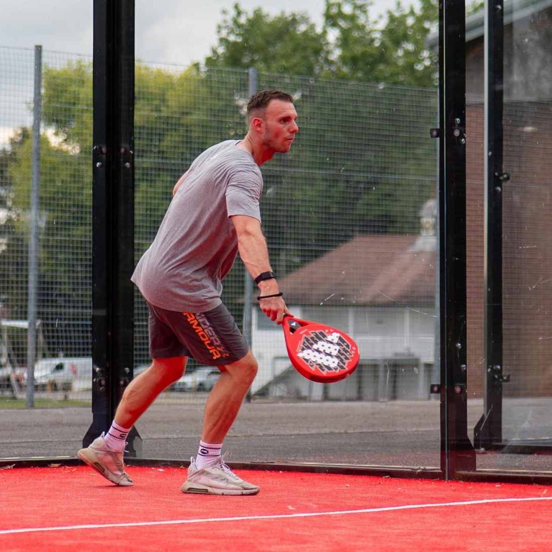 Padel Player Returning Shot