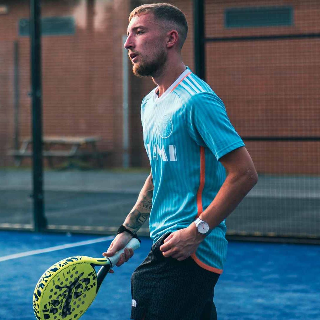 Padel Player with Racket